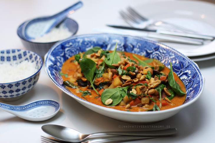 vegetarisk röd curry