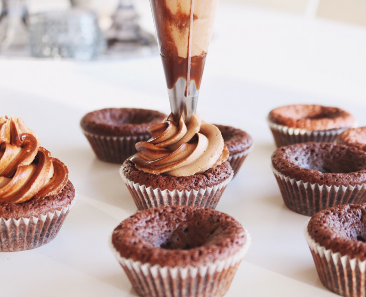 chokladmuffins med frosting