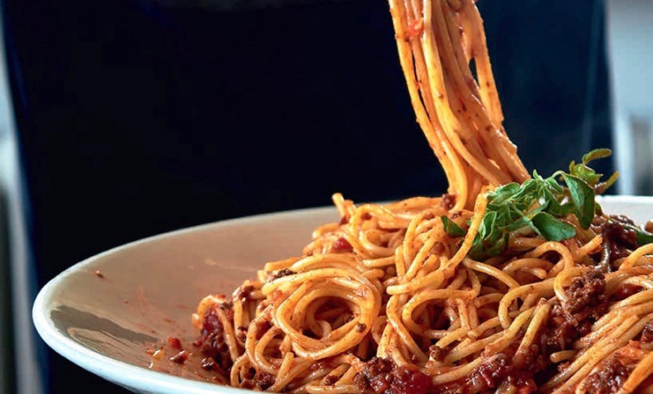 köttfärssås och spaghetti