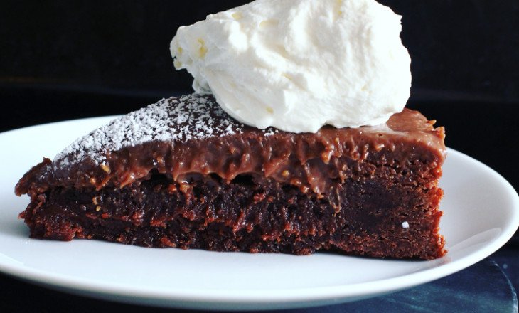 Kladdkaka med apelsinkrokant